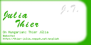 julia thier business card